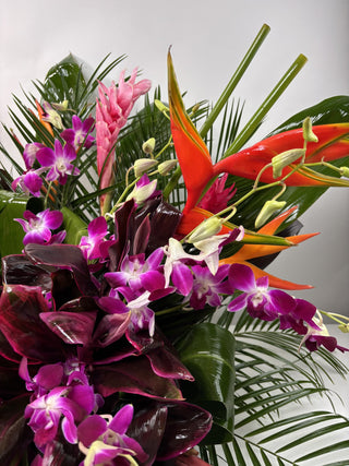 Tropical Floral Urn